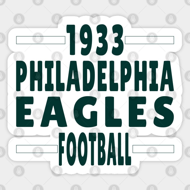 Philadelphia Eagles 1933 Classic Sticker by Medo Creations